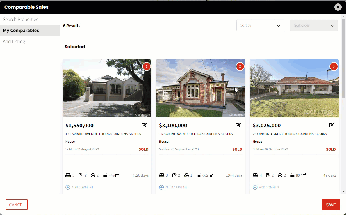 comparables proposals sale date price 1.gif